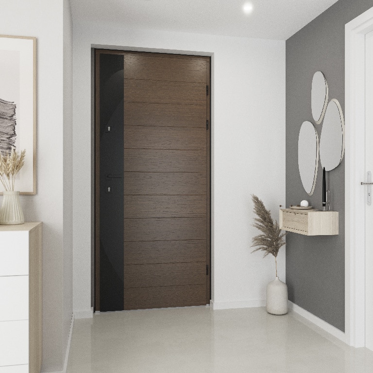 Usa de exterior pentru casa, lemn, stejar, stanga, 205 x 88 cm  Fortia Sassel