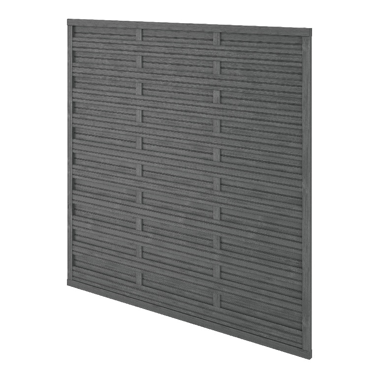 Panou gard din lemn, antracit, 180 x 180 x 3.5 cm  Ozora