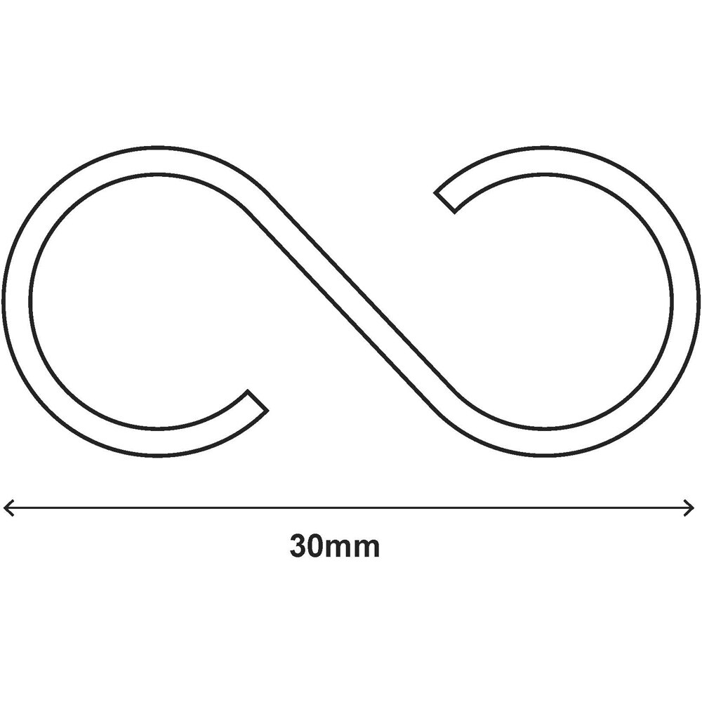 Carlig S DIALL, 3x30mm, otel, 4 bucati