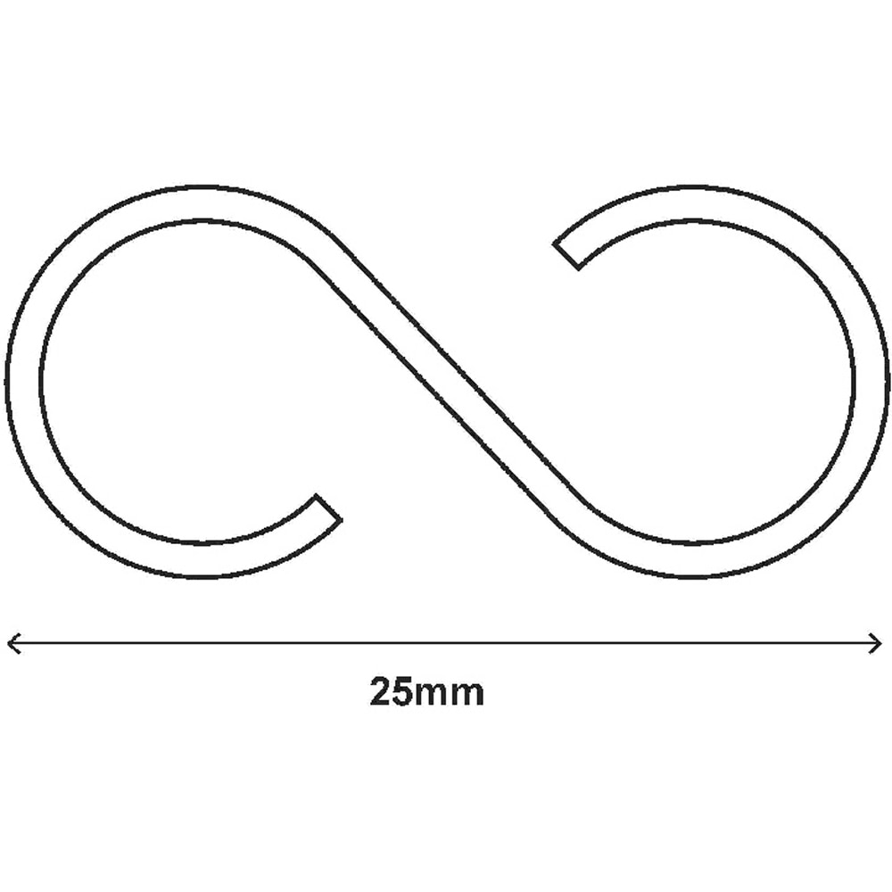 Carlig S DIALL, 2.5 x 25 mm, otel, 4 bucati