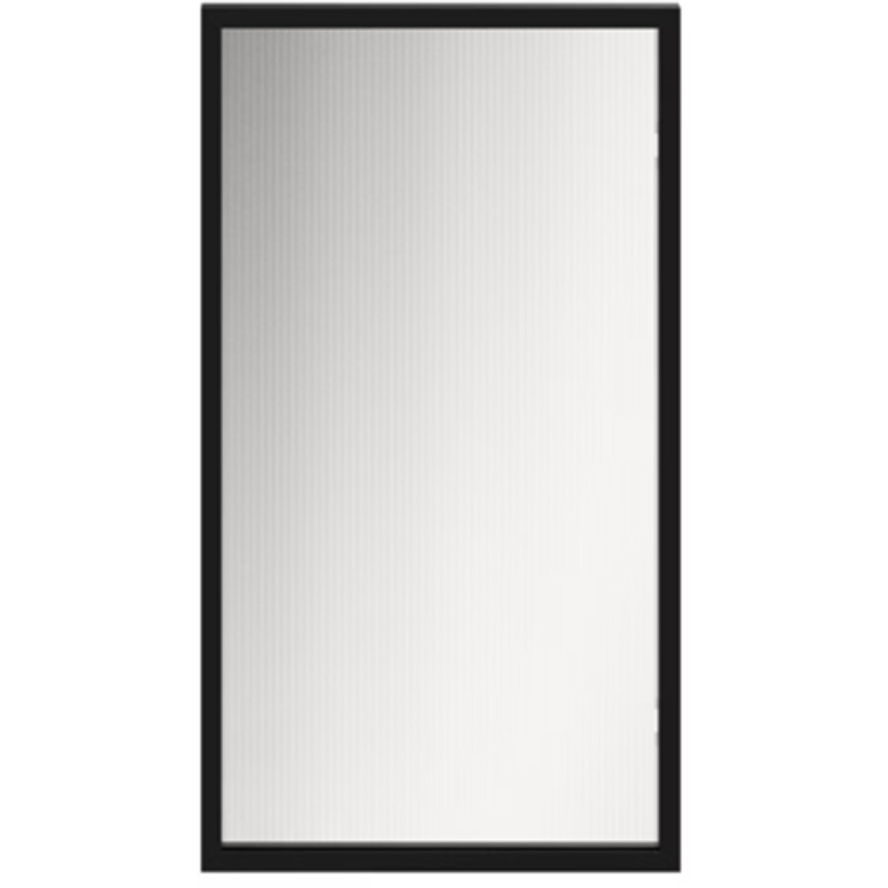 Front usa GoodHome Winterana, sticla cu striatii, aluminiu, 40 x 89.5 cm, negru