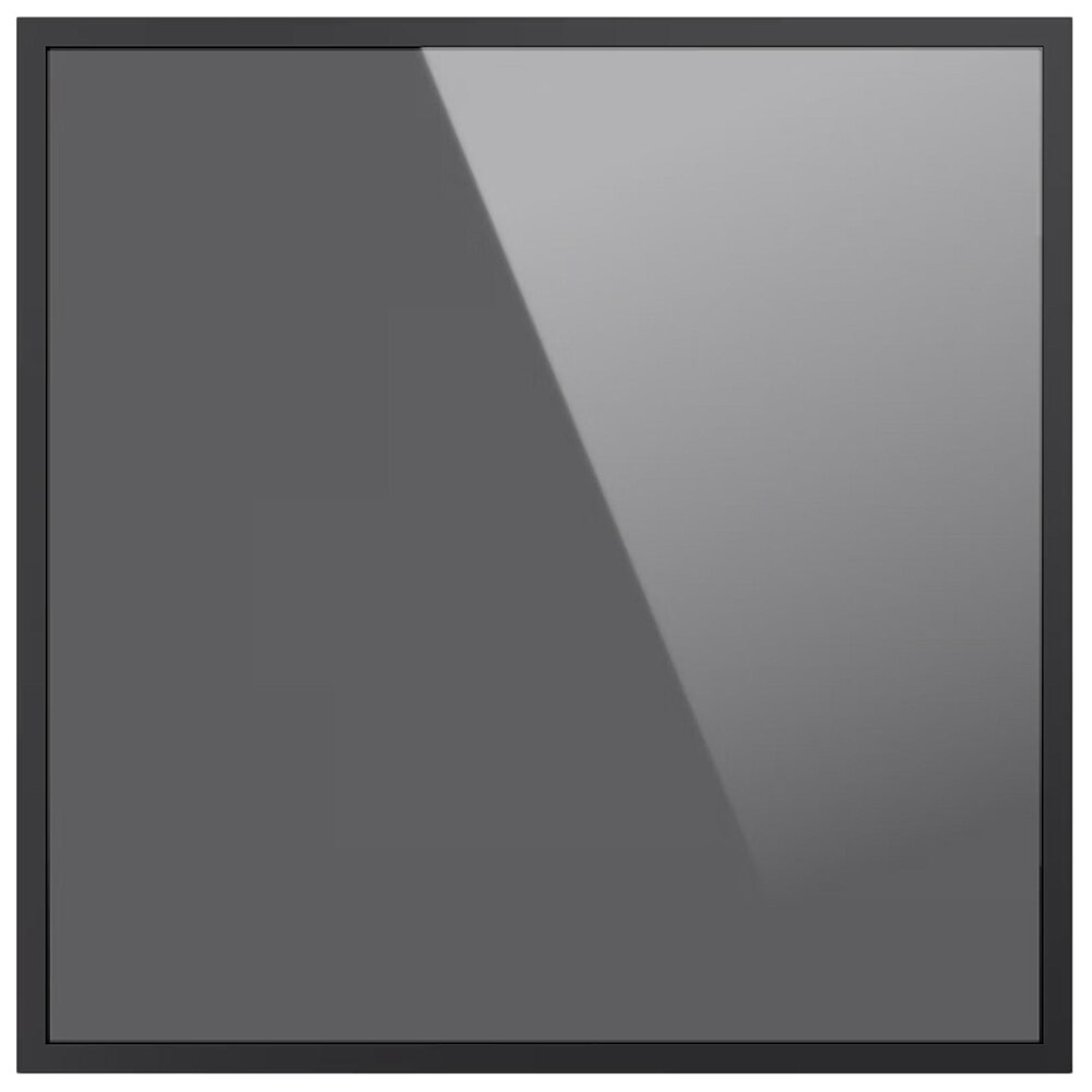 Front usa GOODHOME Winterana, Sticla cu striatii, aluminiu, 60 x 71.5 x 2 cm, negru