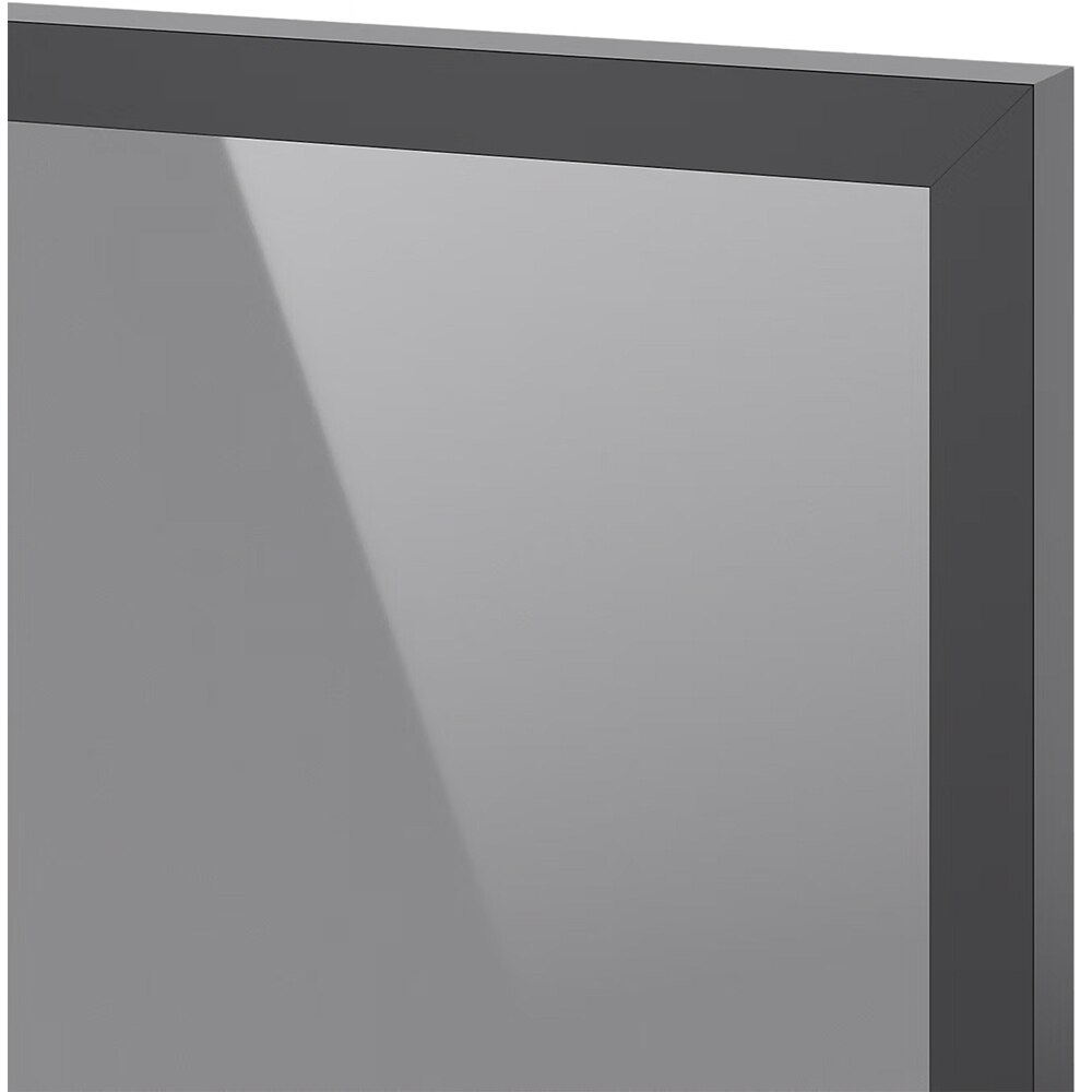 Front usa GOODHOME Winterana, Sticla cu striatii, aluminiu, 30 x 71.5 x 2 cm, negru