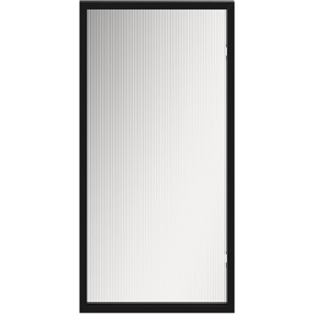 Front usa GoodHome Winterana, sticla cu striatii, aluminiu, 60 x 71.5 cm, negru