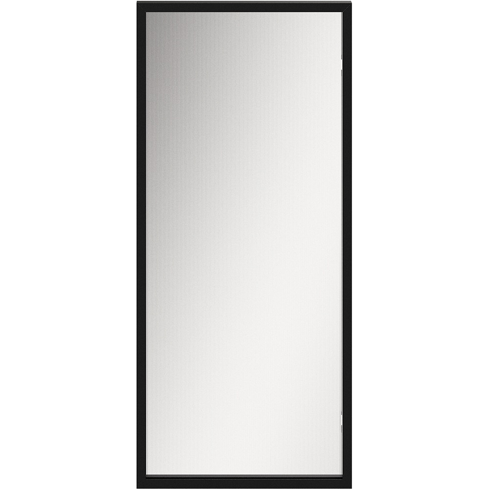 Front usa GOODHOME Winterana, Sticla cu striatii, aluminiu, 40 x 71.5 x 2 cm, negru