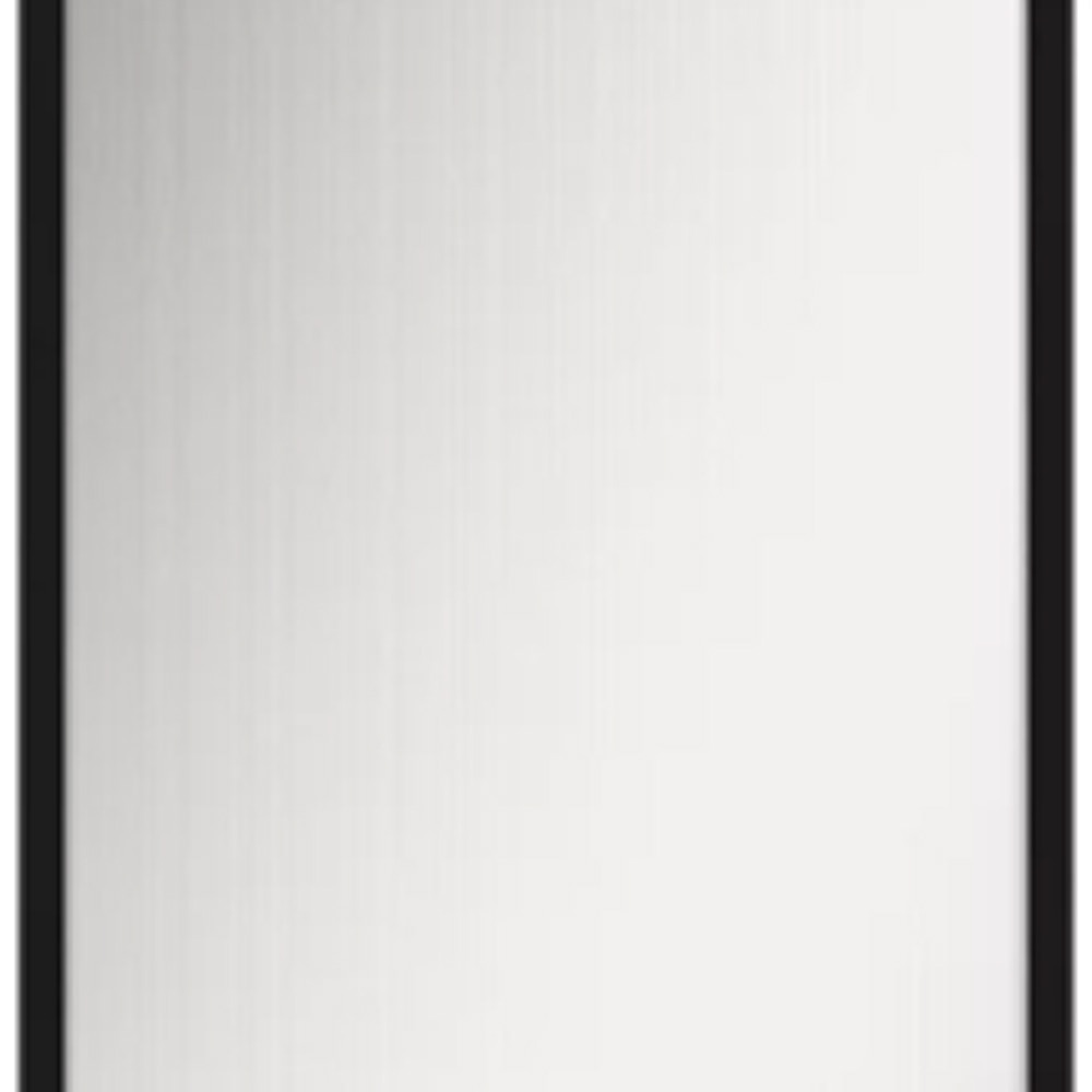 Front usa GoodHome Winterana, sticla cu striatii, aluminiu, 40 x 71.5 cm, negru