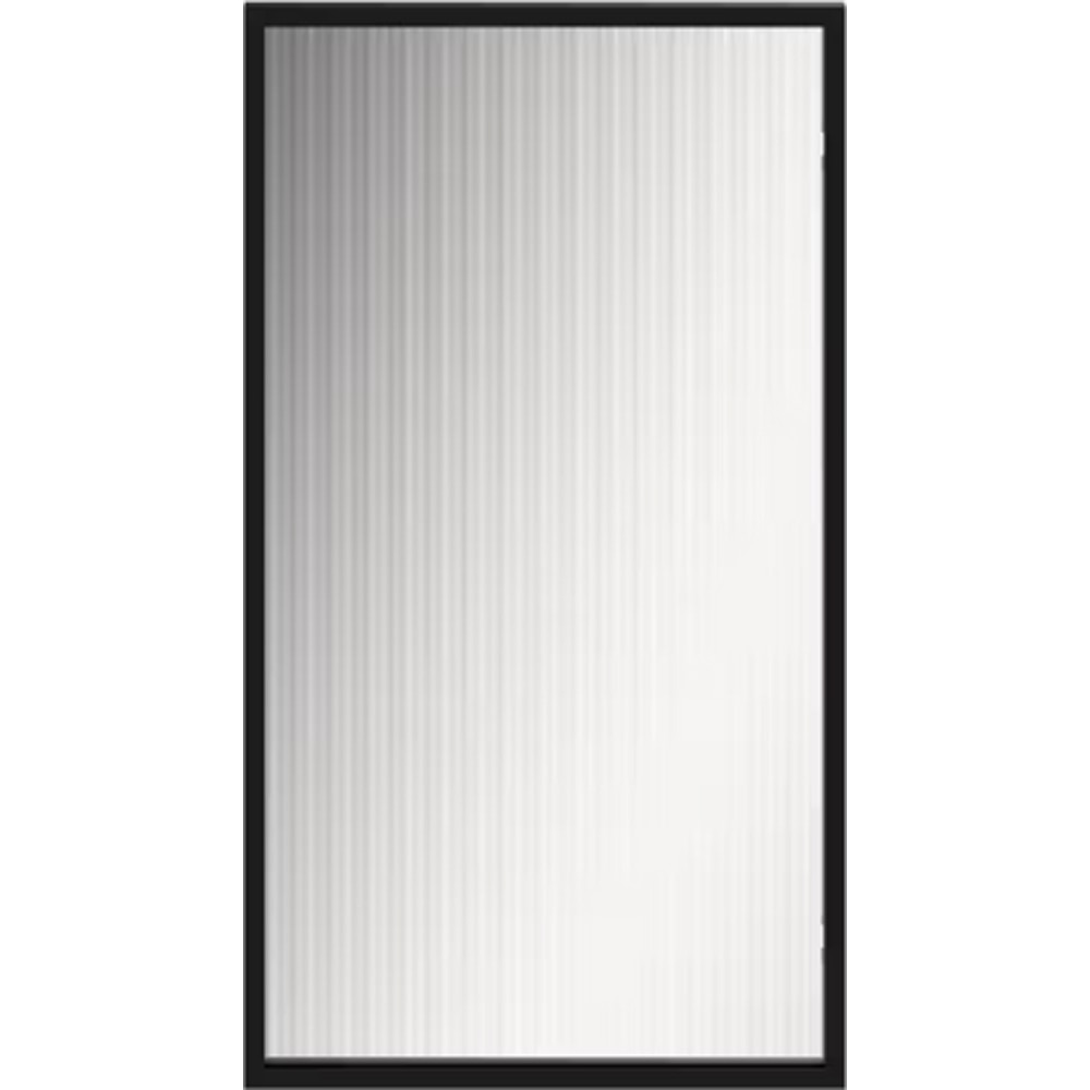 Front usa GoodHome Winterana, sticla cu striatii, aluminiu, 50 x 89.5 cm, negru