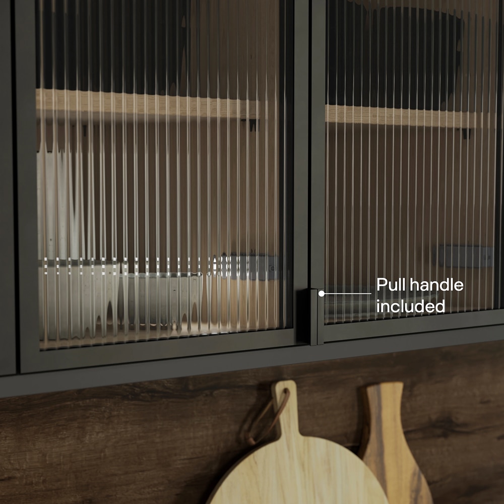Front usa GOODHOME Winterana, aluminiu, 60 x 35.6 x 0.2 cm, negru
