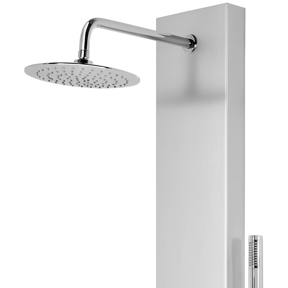 Panel dus GOODHOME Tanvia, hidromasaj, baterie monocomanda, 120 cm, gri