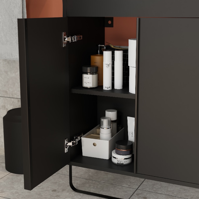 Masca lavoar GoodHome Maza, suspendata, 85 x 36 x 82 cm, negru