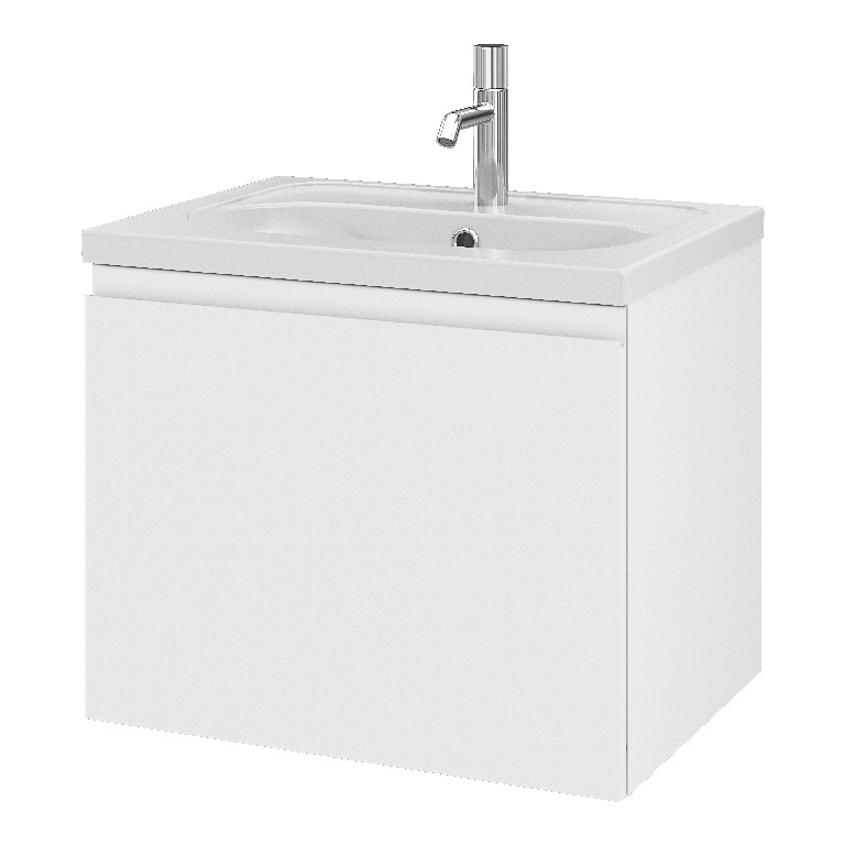 Baza pentru lavoar, suspendata, Alb, 60 x 48 cm  GoodHome LEVANNA