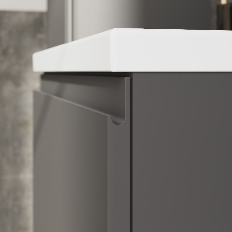 Masca lavoar GoodHome Levanna, suspendata, 60 x 45 x 48 cm, gri