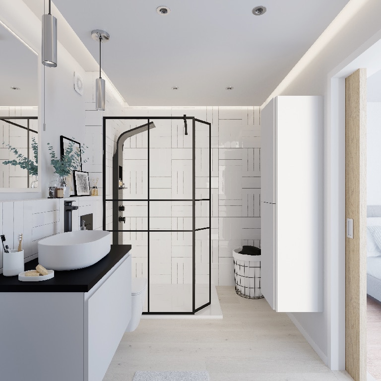 Baza pentru lavoar, suspendata, Alb, 80 x 48 cm  GoodHome LEVANNA