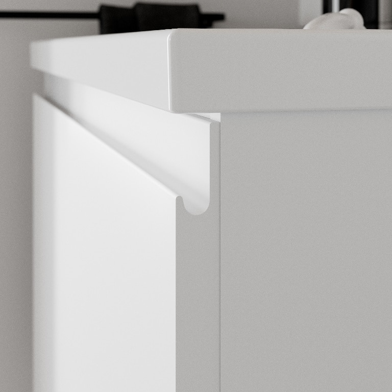 Baza pentru lavoar, suspendata, Alb, 80 x 48 cm  GoodHome LEVANNA