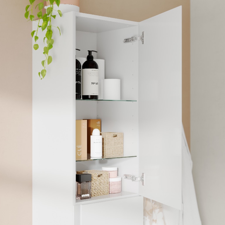 Coloana baie suspendata, alb, 40 x 160 x 36 cm  GoodHome Levanna