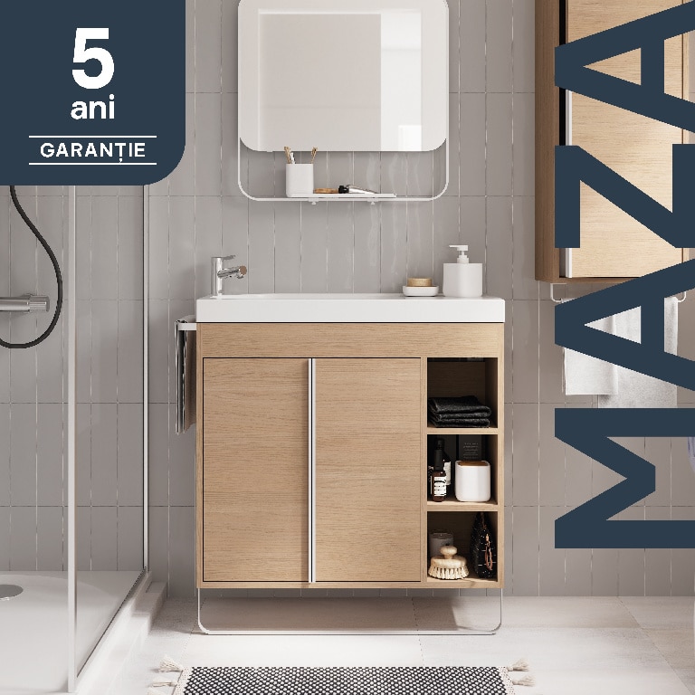 Baza pentru lavoar, suspendata, Natur, 85 x 82 cm  GoodHome MAZA