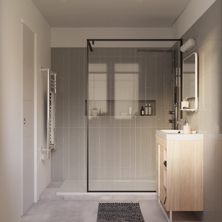 Baza pentru lavoar, suspendata, Natur, 85 x 82 cm  GoodHome MAZA