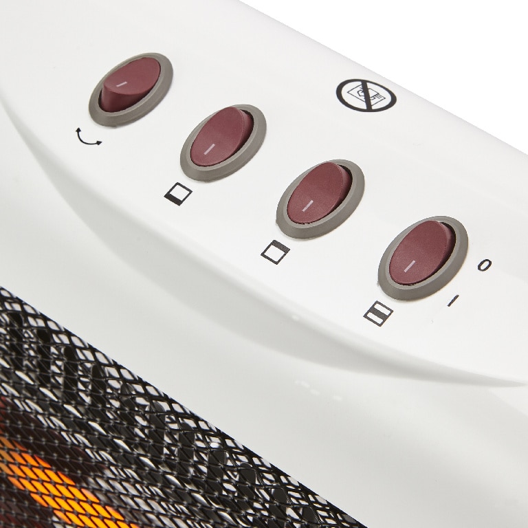 Incalzitor cuart cu oscilatie NS12-13C1, 3 trepte putere, 1200W, alb