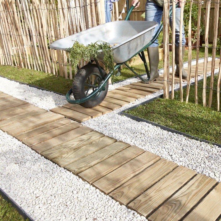 Traversa din lemn pentru gradina, lemn-natural, 200 x 40 cm  Sauda