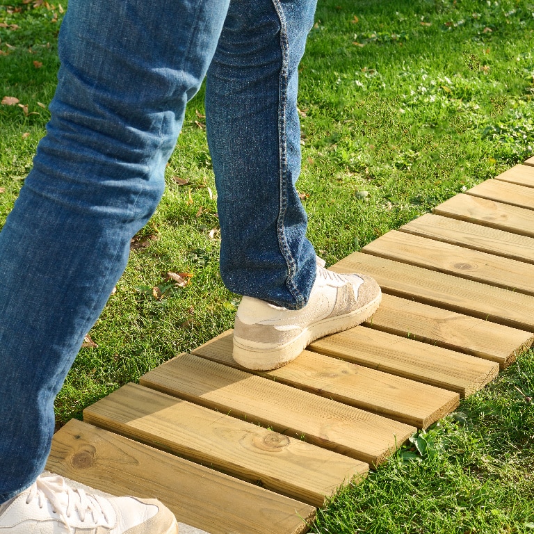 Traversa din lemn pentru gradina, lemn-natural, 200 x 40 cm  Sauda