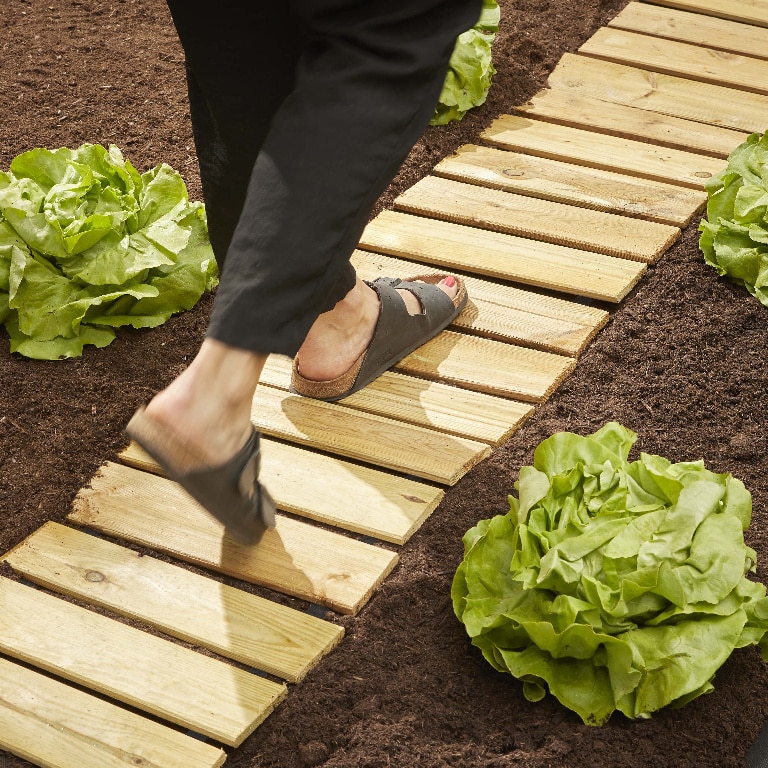 Traversa din lemn pentru gradina, lemn-natural, 200 x 40 cm  Sauda