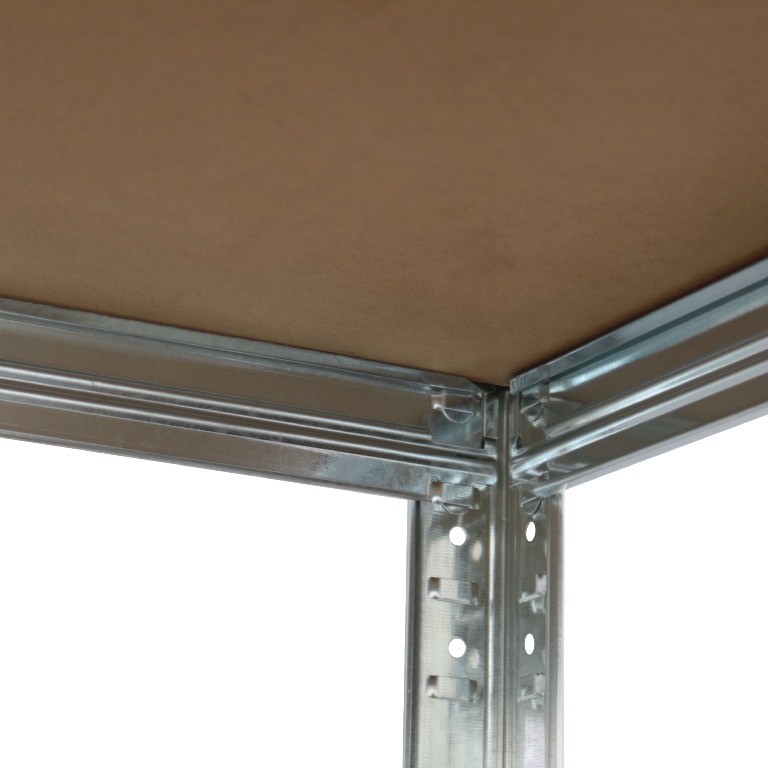 Raft 5 rafturi, 180 x 90 x 40 cm, MDF si otel, argintiu