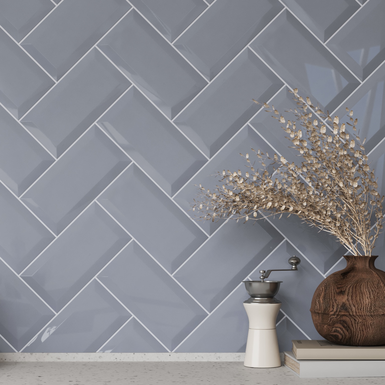 Faianta interior, antracit, 20 x 10 cm, suprafata 0.8 mp  Trentie