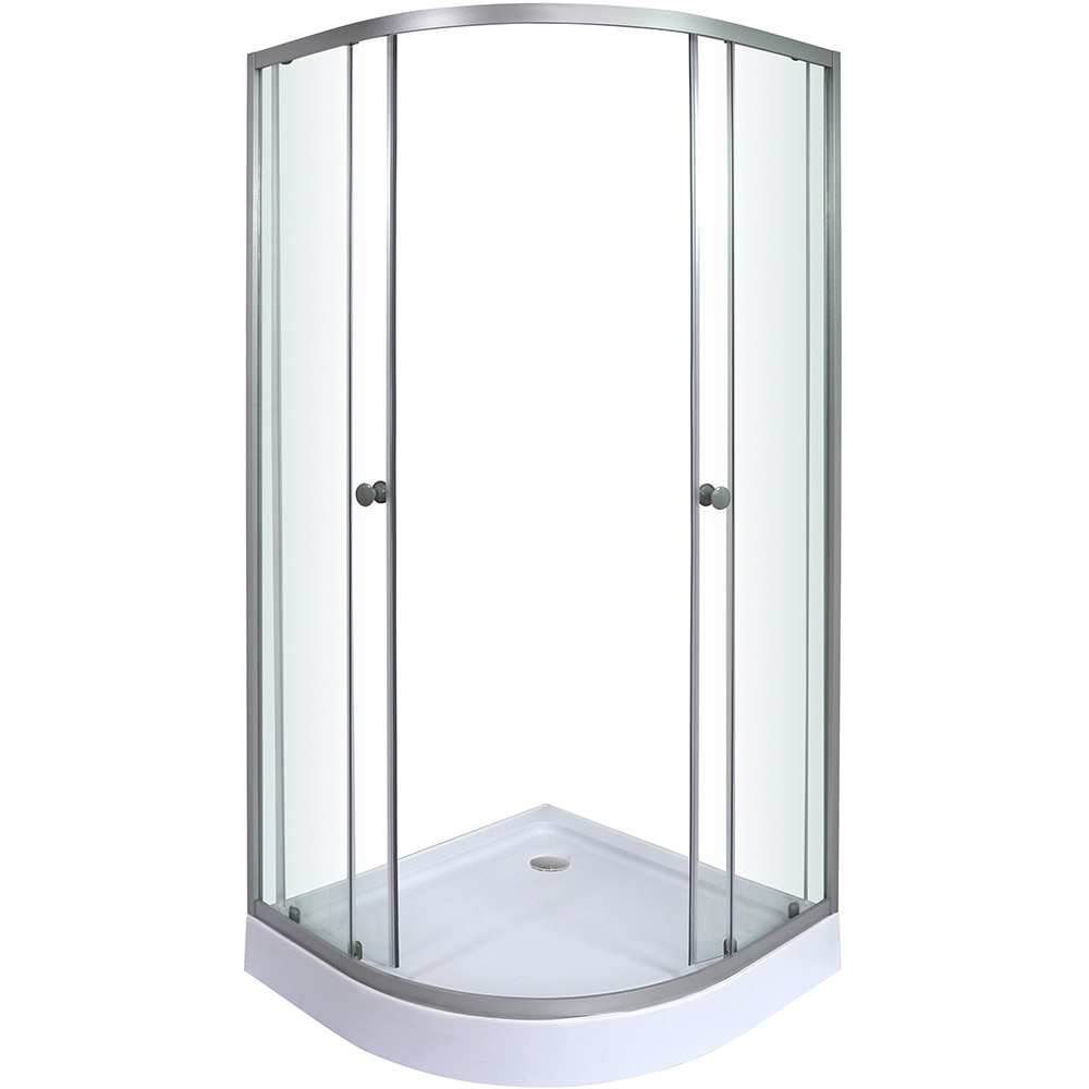 Cabina dus standard Arkell, semirotunda, 80 x 80 x 192 cm, sticla securizata 4mm, profil crom