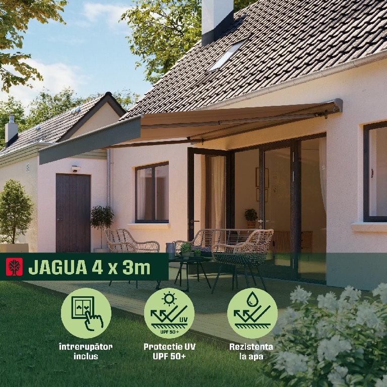 Copertina retractabila electrica, antracit, cadru aluminiu, 395 x 300 cm  Klikstrom