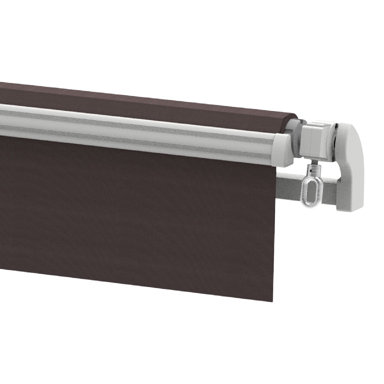 Copertina retractabila manuala, maro, cadru aluminiu, 400 x 300 cm  Blooma