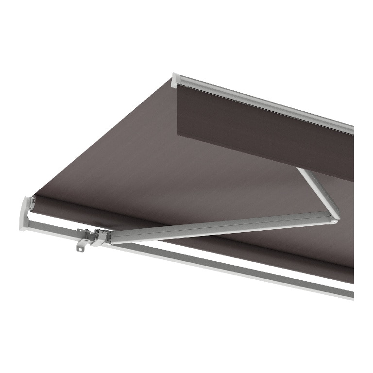 Copertina retractabila manuala, maro, cadru aluminiu, 400 x 300 cm  Blooma