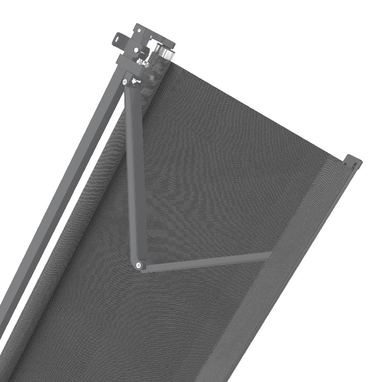 Copertina retractabila manuala, antracit, cadru aluminiu, 292 x 250 cm  Klikstrom