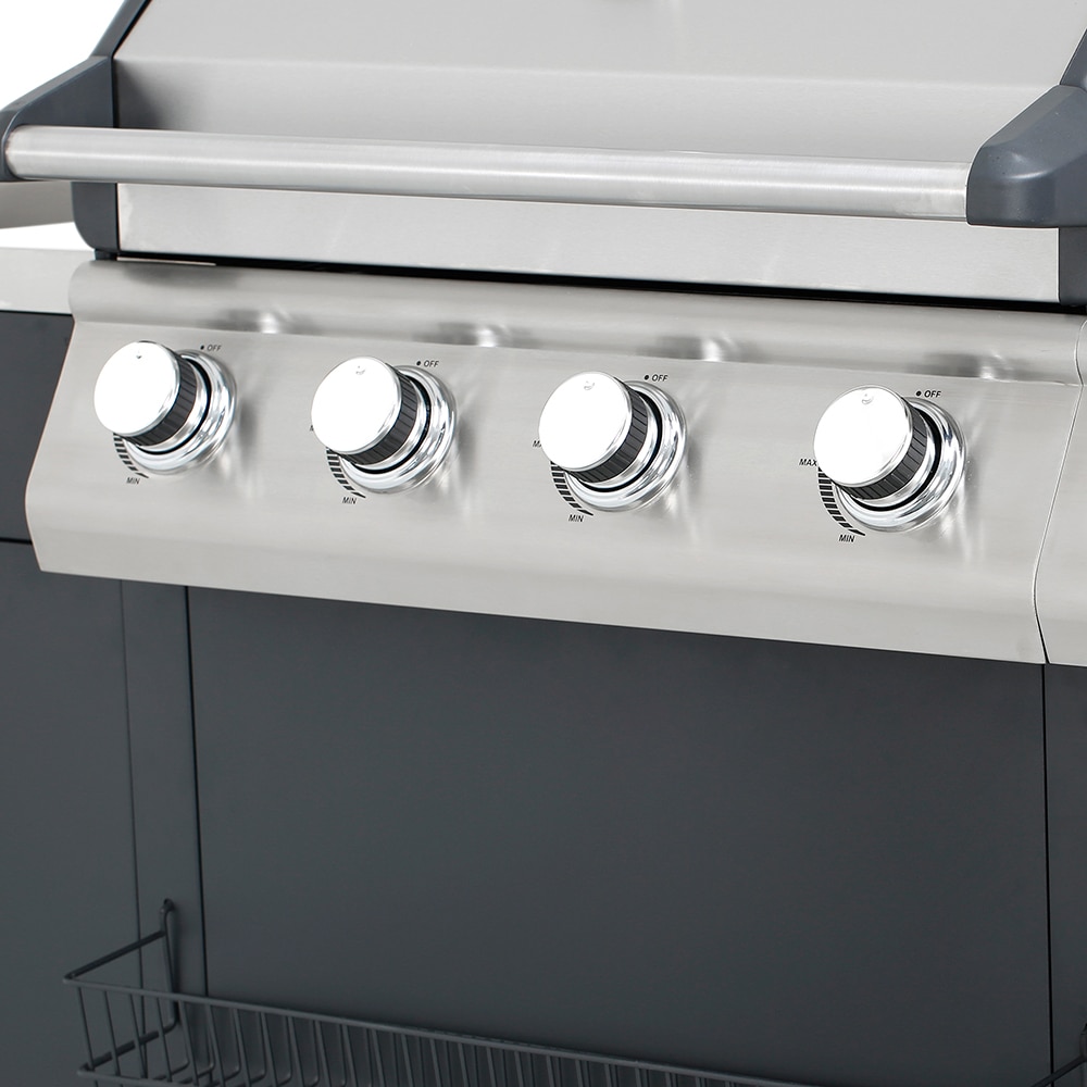 Gratar gaz GOODHOME BBQ , 4 role, negru