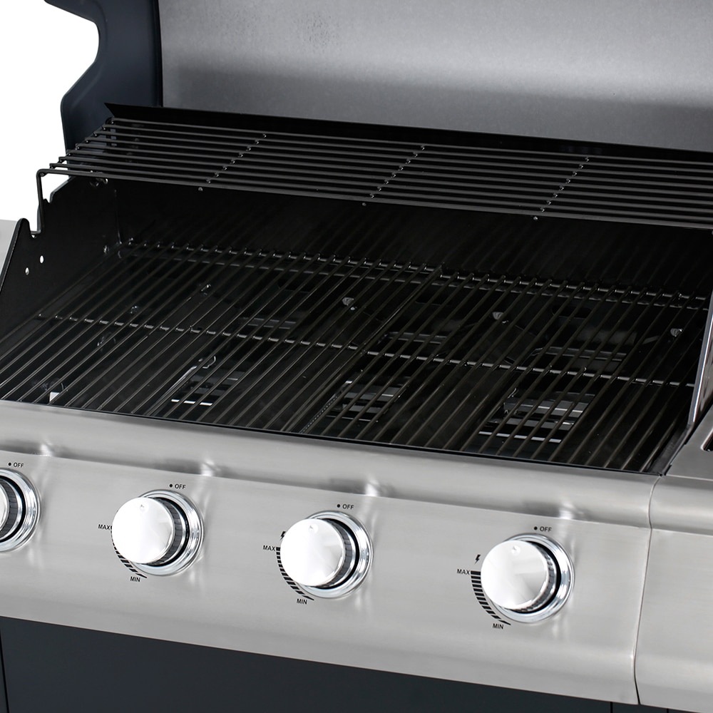 Gratar gaz GOODHOME BBQ , 4 role, negru