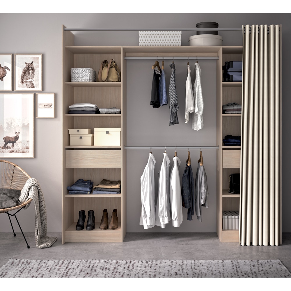 Dressing GOODHOME Balsam, PAL, 220 x 49 x 220 cm, stejar