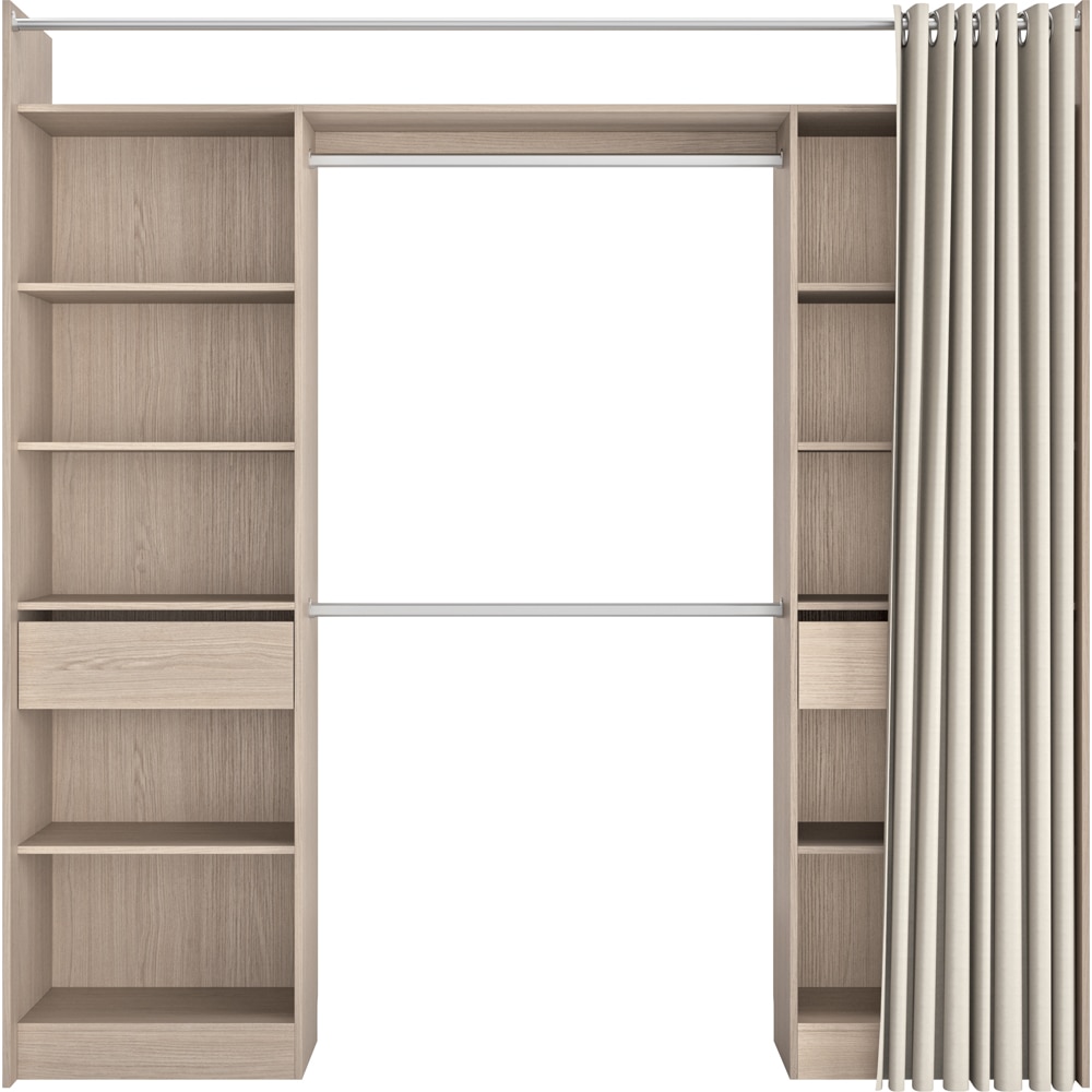 Dressing GOODHOME Balsam, PAL, 220 x 49 x 220 cm, stejar