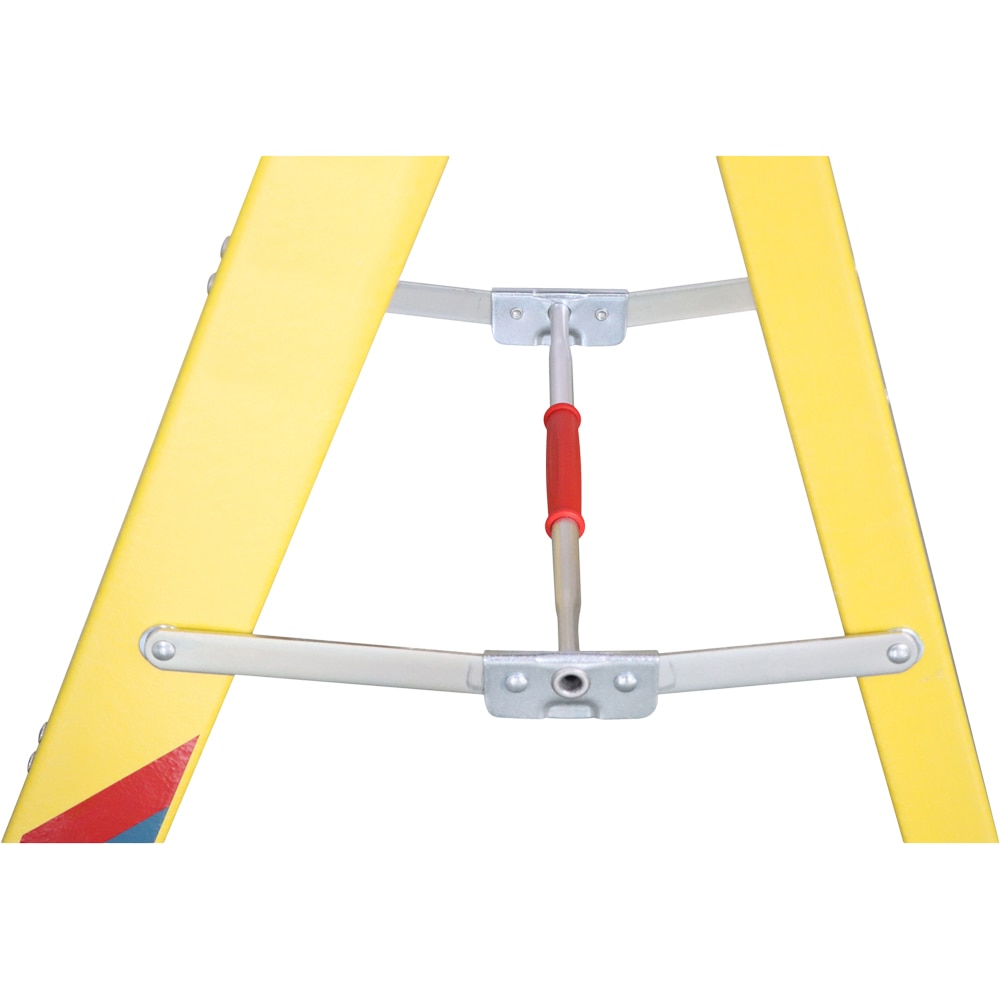 Scara pliabila ERBAUER, 1x4 trepte, fibra de sticla, galben