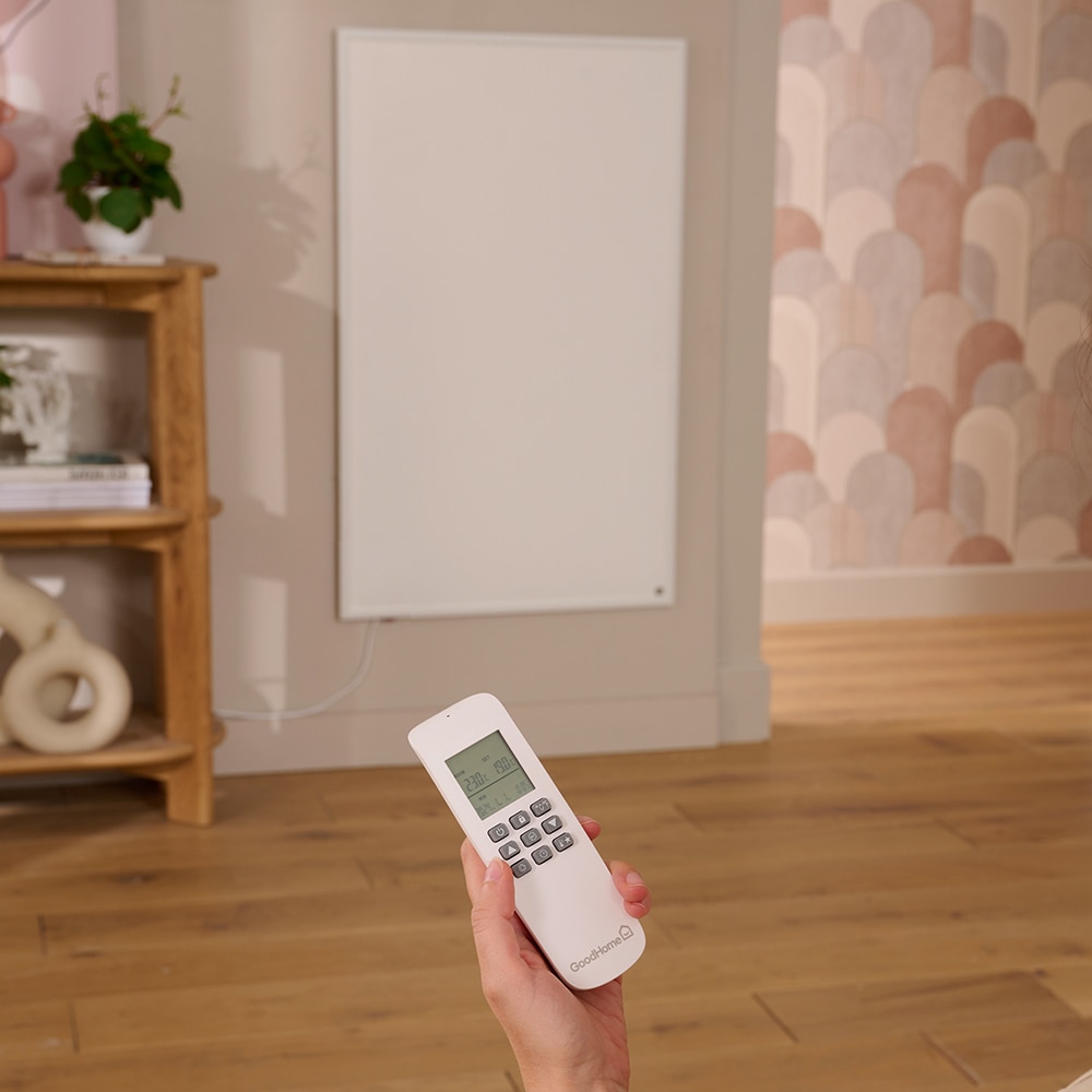 Panou radiant infrarosu GOODHOME Basilisk, 600W, Telecomanda, alb