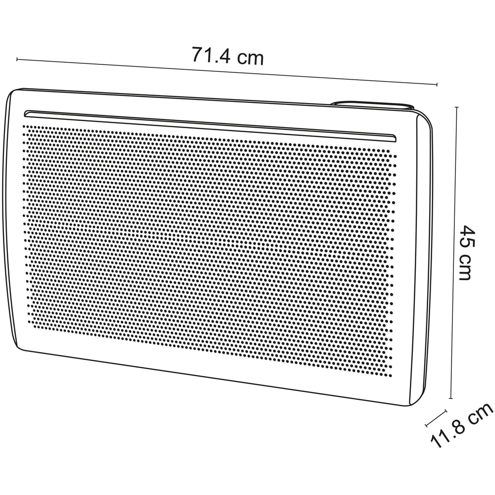 Convector electric de perete GoodHome, 1500W, 4 trepte, alb