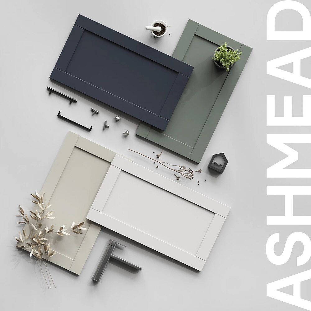 Front usa GOODHOME Ashmead, 59.7 x 62.6 cm, bej mat