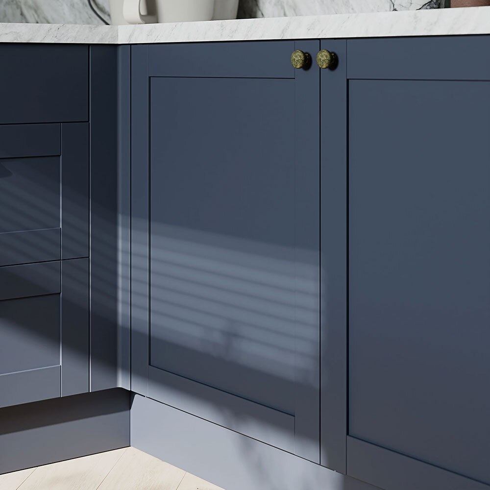 Front usa sertar GOODHOME Ashmead, PAL, 99.7 x 35.6 x 1.6 cm, albastru inchis