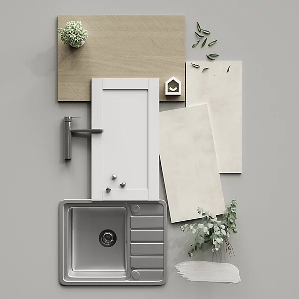 Panou lateral GOODHOME Ashmead, 59 x 87 cm, gri mat