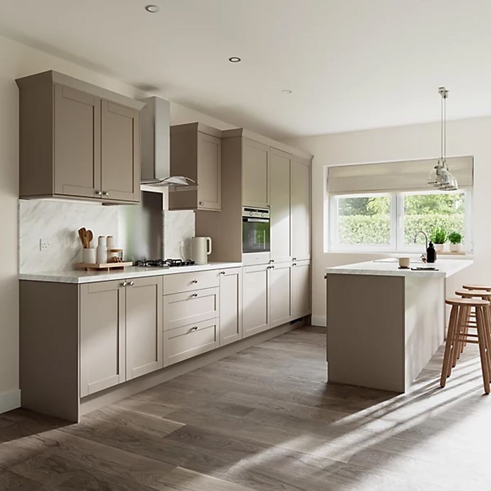 Front usa sertar GOODHOME Ashmead, 99.7 x 35.6 cm, bej mat