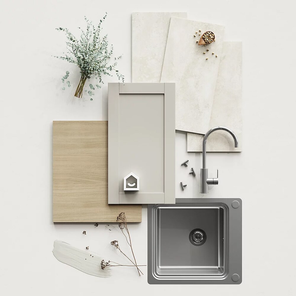 Front usa sertar GOODHOME Ashmead, 59.7 x 71.5 cm, bej mat