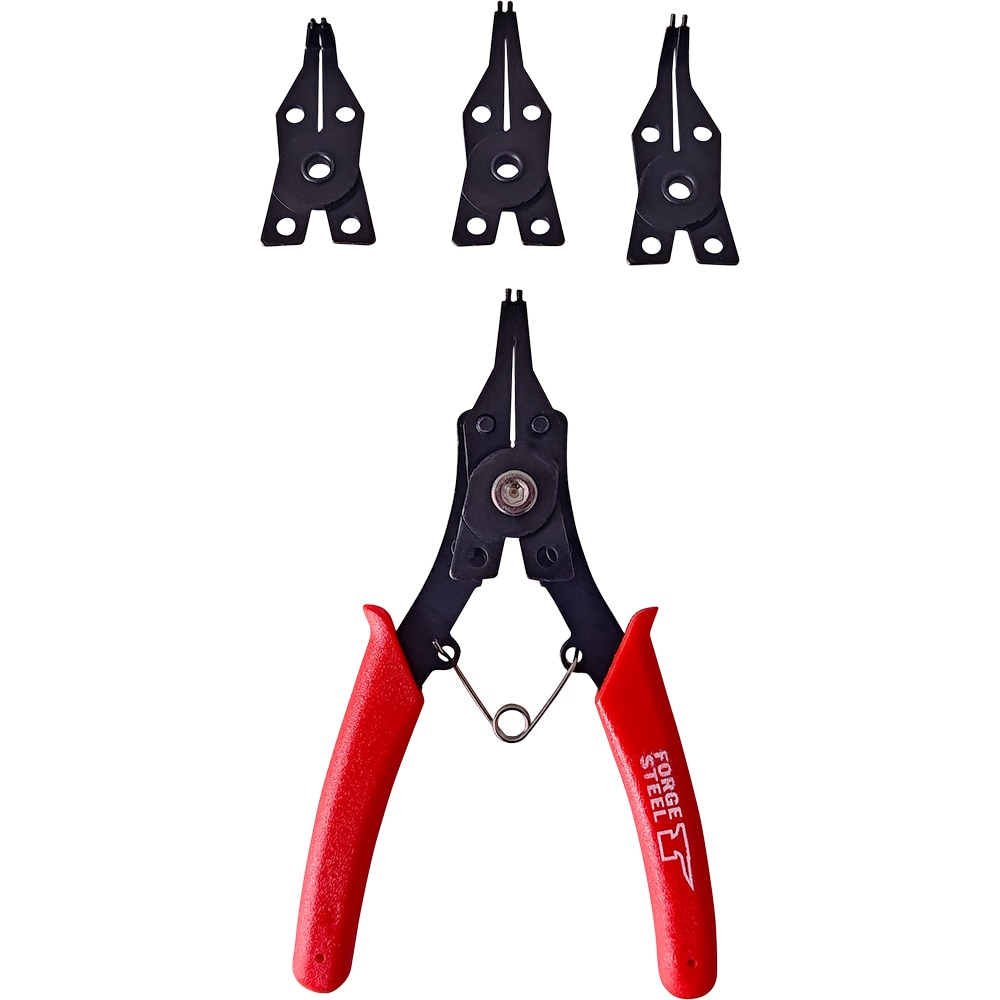 Cleste sigurante FORGE STEEL, otel, 15cm, negru-rosu