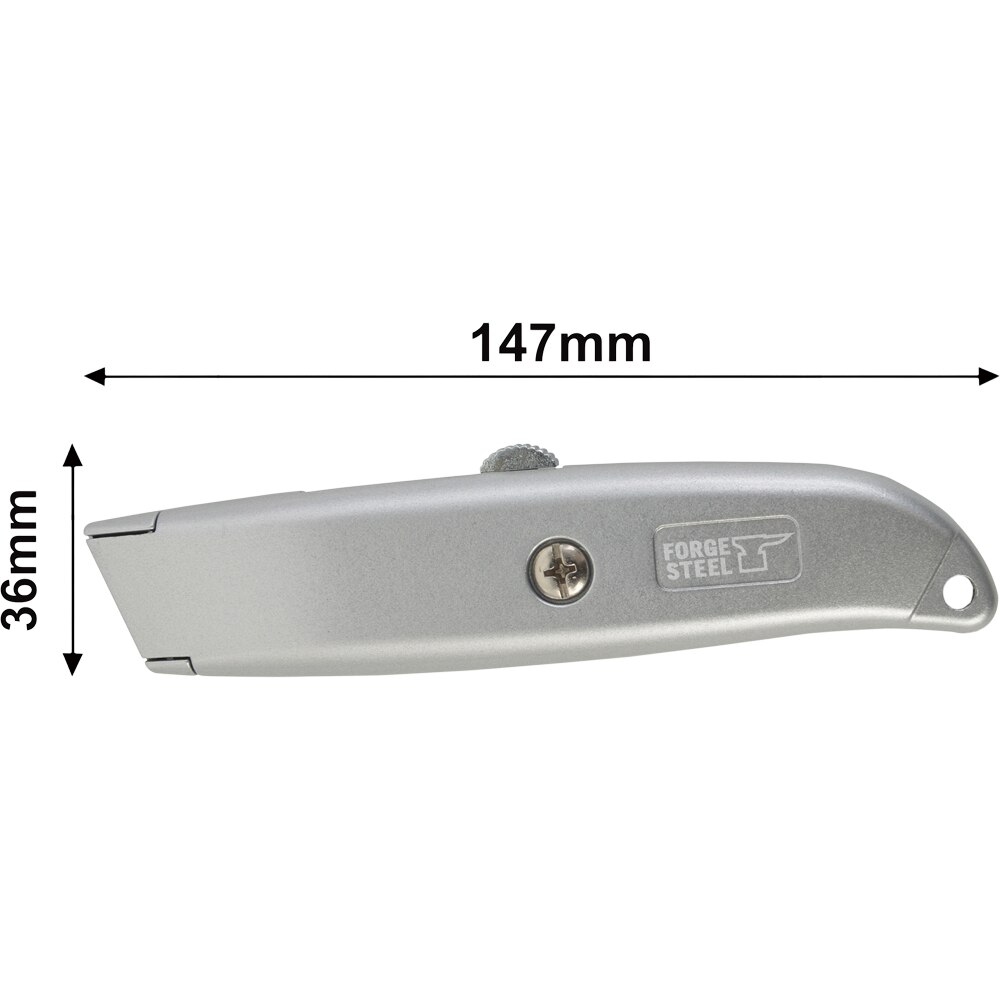 Cutter FORGE STEEL, metalic, retractabil