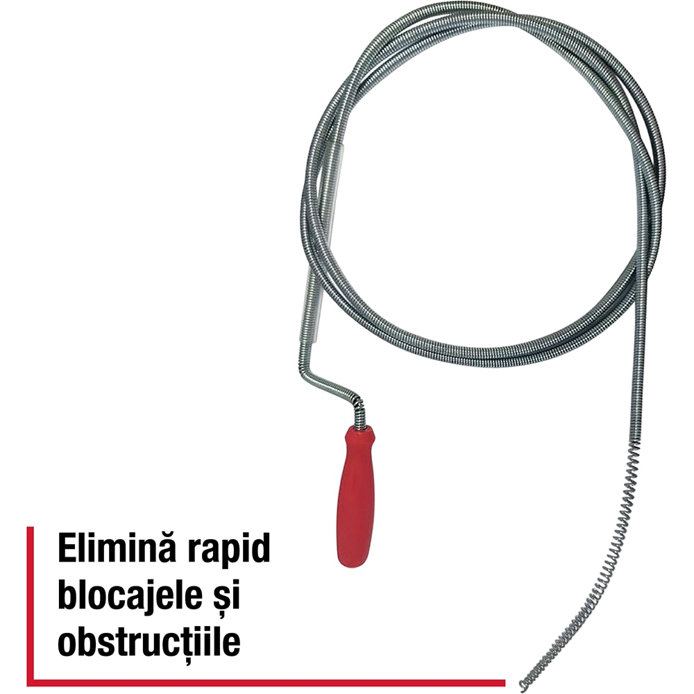 Sarpe pentru desfundat tevi FORGE STEEL, otel, 1.8 m