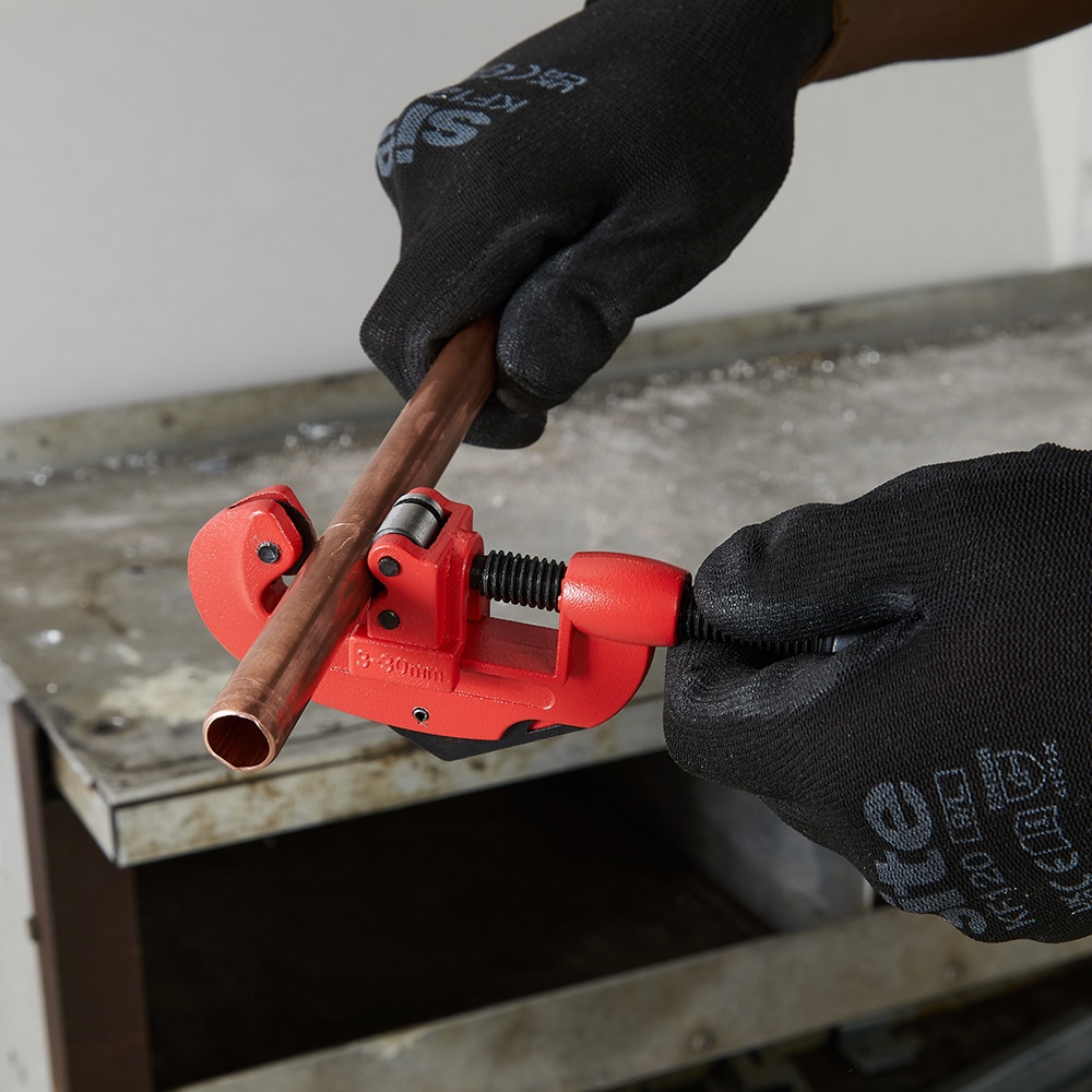 Taietor tevi cupru FORGE STEEL, 30 x 3mm, otel, rosu-negru