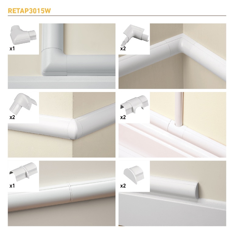 Set mixt accesorii fixare canal 