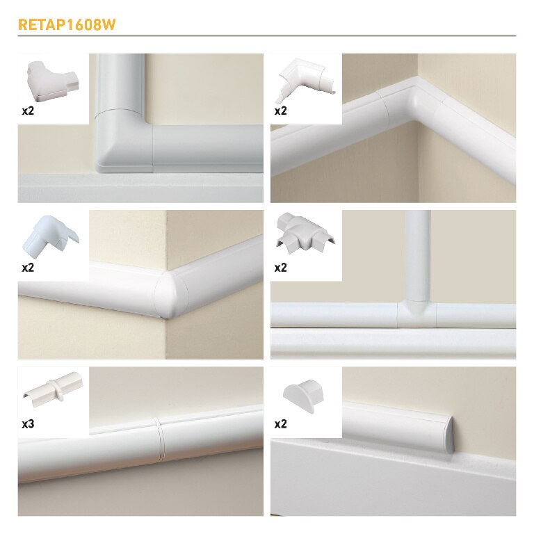 Set mixt accesorii fixare canal  D-Line